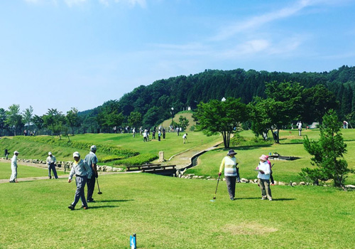 滋賀県今津　家族旅行村 ビラデスト今津の私有グラウンドゴルフ場