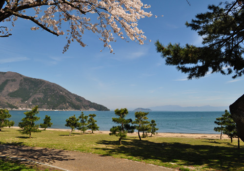 まつなみ荘本館から眺める琵琶湖