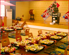 岩沢荘の宴会料理例